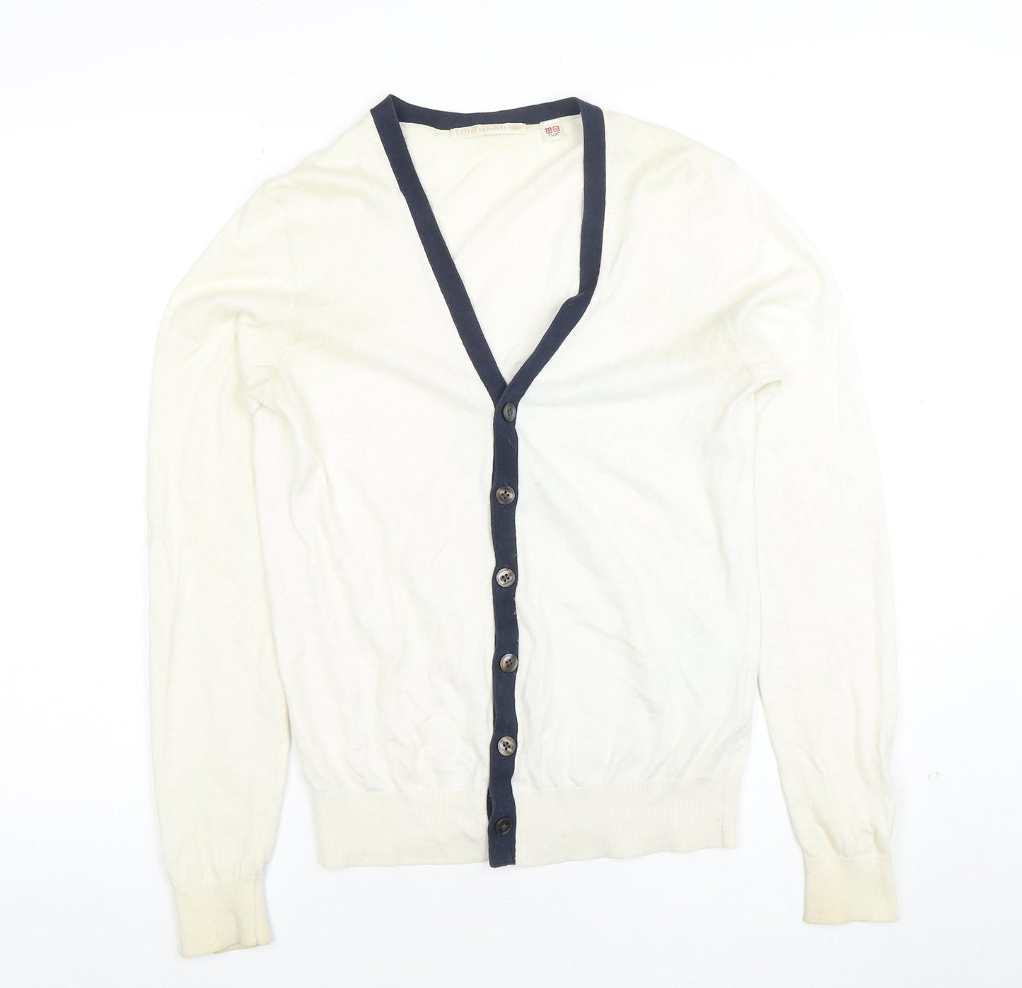 Womens UK Size XS Uniqlo Ivory Cardigan Jumper
