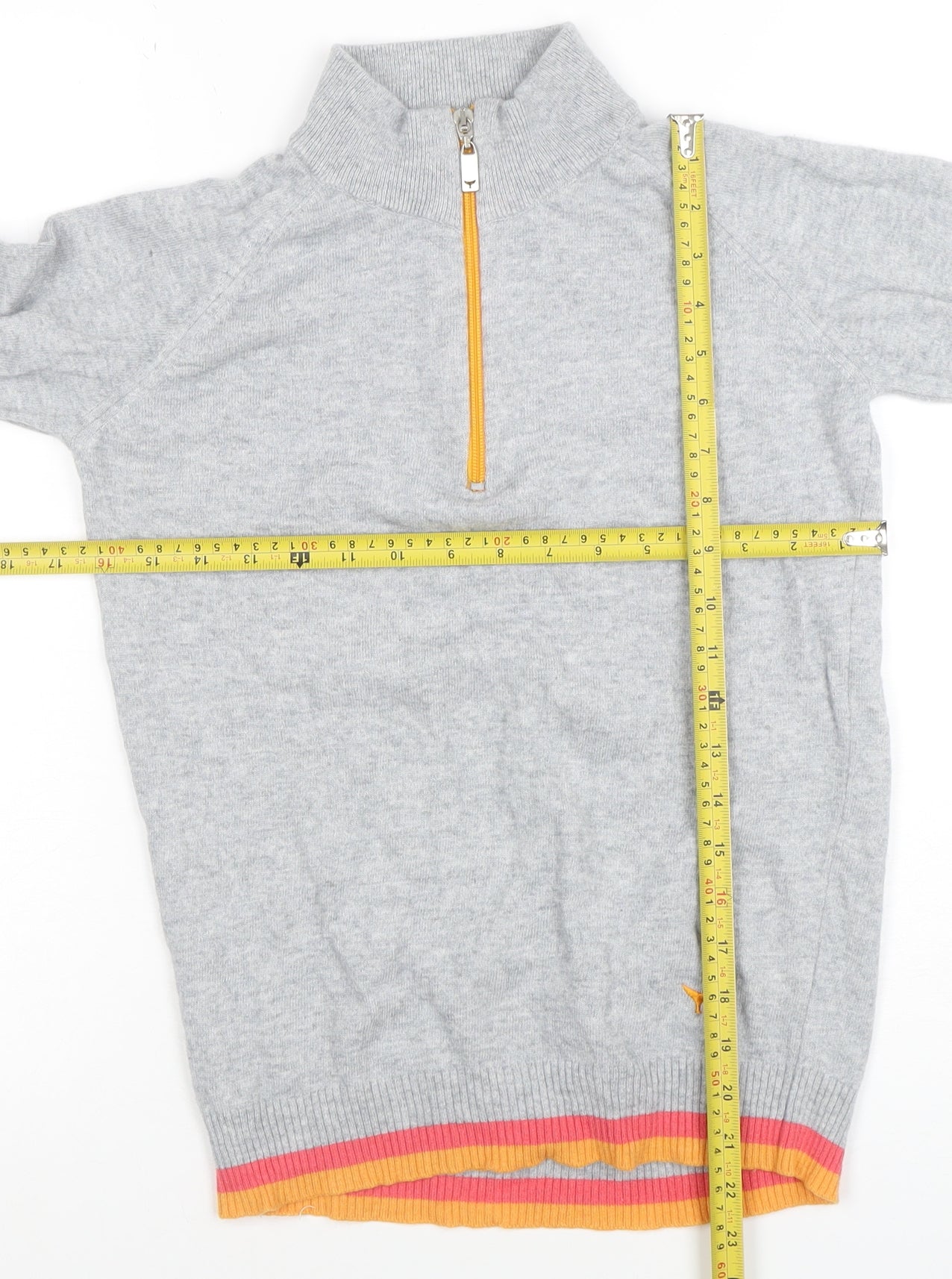 Womens UK Size S Whale of a Time Grey Full Zip Jumper