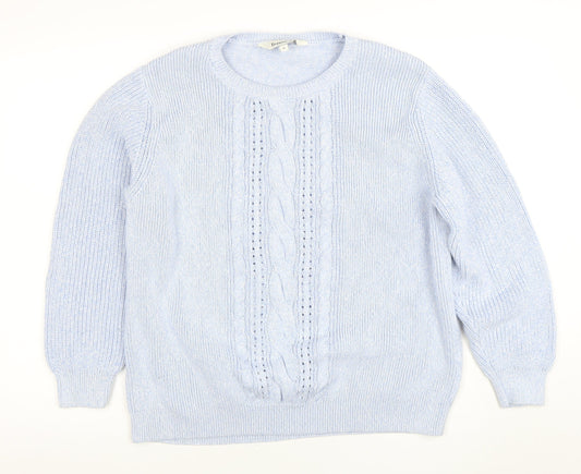 Womens UK Size 22 Bonmarche Blue Pullover Jumper