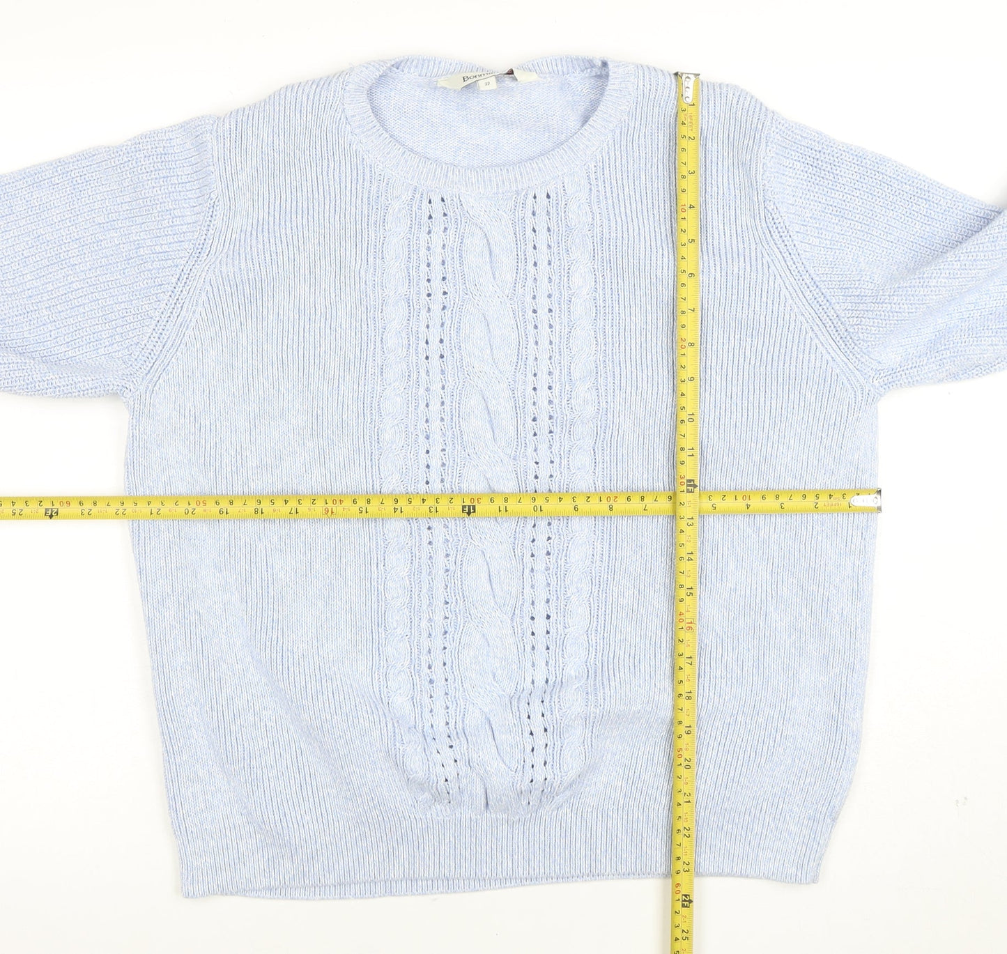 Womens UK Size 22 Bonmarche Blue Pullover Jumper