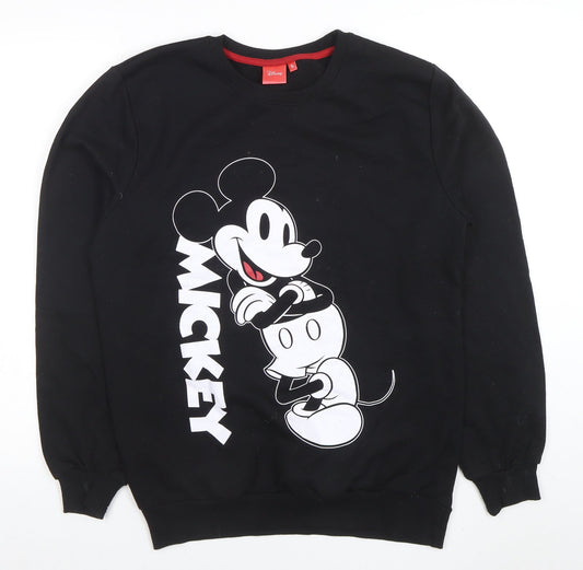 Mens UK Size S Disney Black Pullover Sweatshirt
