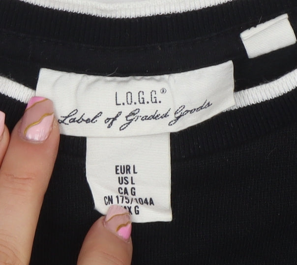 Womens UK Size L L.O.G.G. Black Pullover Sweatshirt