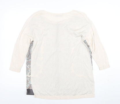 Womens UK Size M Oasis Beige Tunic Blouse