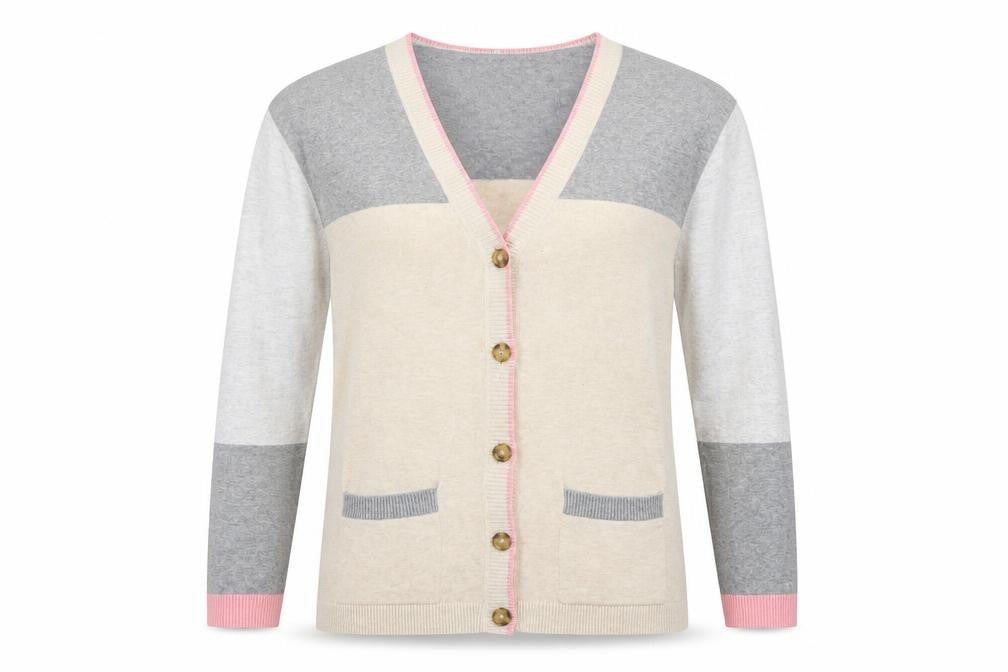 Womens UK Size M Lands' End Multicoloured Cardigan Jumper
