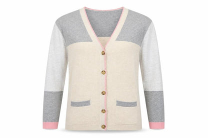 Womens UK Size M Lands' End Multicoloured Cardigan Jumper