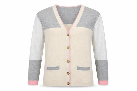 Womens UK Size M Lands' End Multicoloured Cardigan Jumper