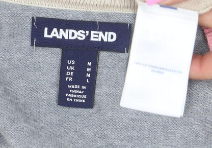 Womens UK Size M Lands' End Multicoloured Cardigan Jumper
