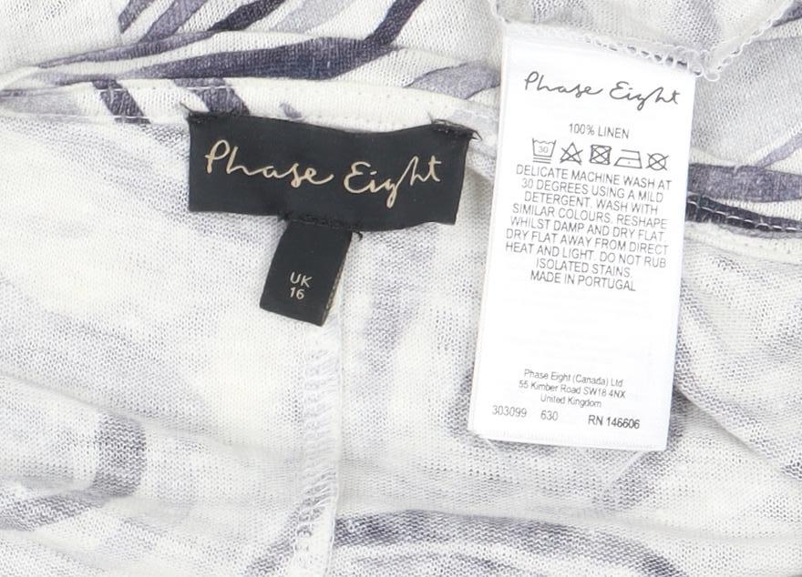 Womens UK Size 16 Phase Eight Grey Basic T-Shirt