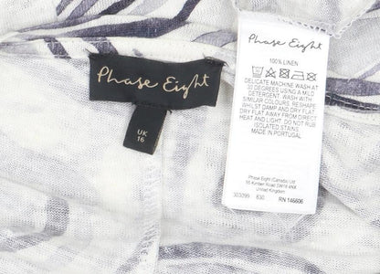 Womens UK Size 16 Phase Eight Grey Basic T-Shirt