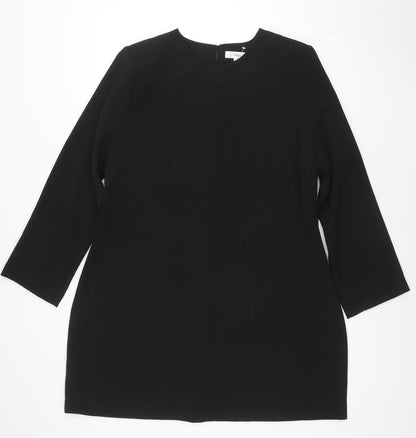 Marks and Spencer Women Black Size 20 Shift Knee Length Dress