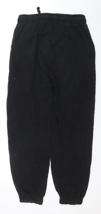 Mens UK Size S COLLUSION Relaxed Fit Jogger Black Trousers
