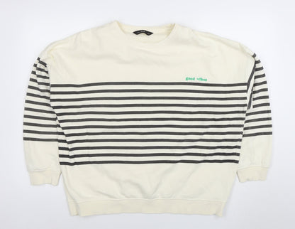 Womens UK Size 14 F&F Ivory Pullover Sweatshirt