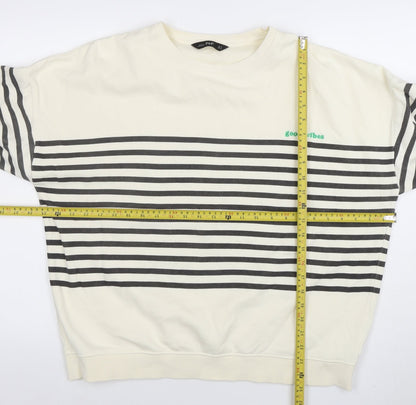 Womens UK Size 14 F&F Ivory Pullover Sweatshirt