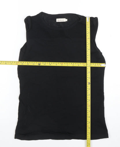 Knit & Love Womens Black XL Sleeveless Knit Tank Top