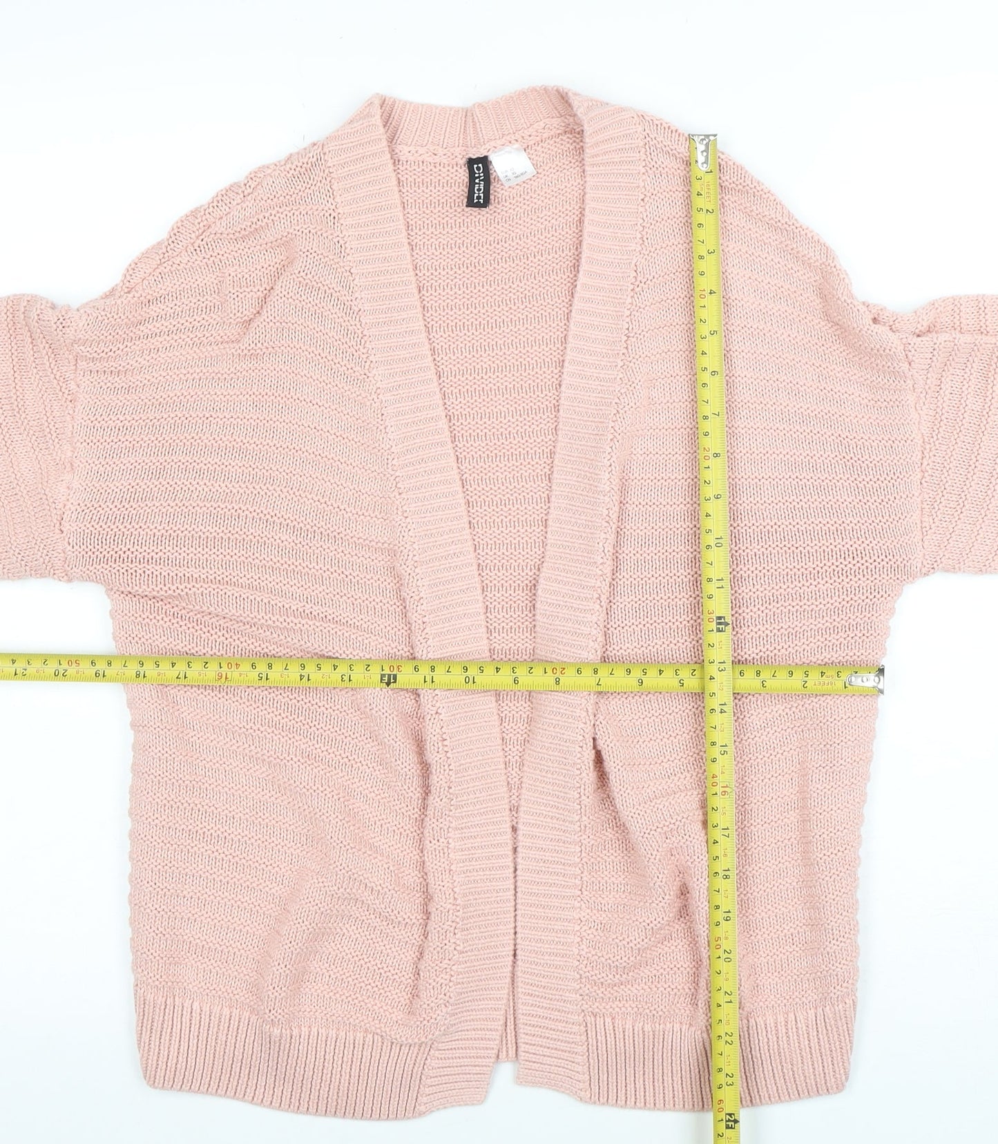 Womens UK Size 2XS H&M Pink Cardigan Jumper