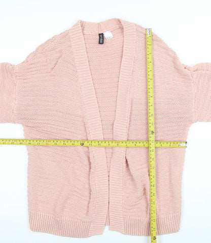 Womens UK Size 2XS H&M Pink Cardigan Jumper