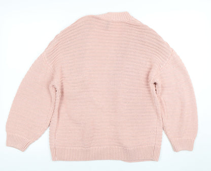 Womens UK Size 2XS H&M Pink Cardigan Jumper