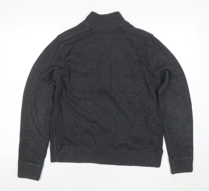 Mens UK Size M Marks and Spencer Grey Full Zip Jumper