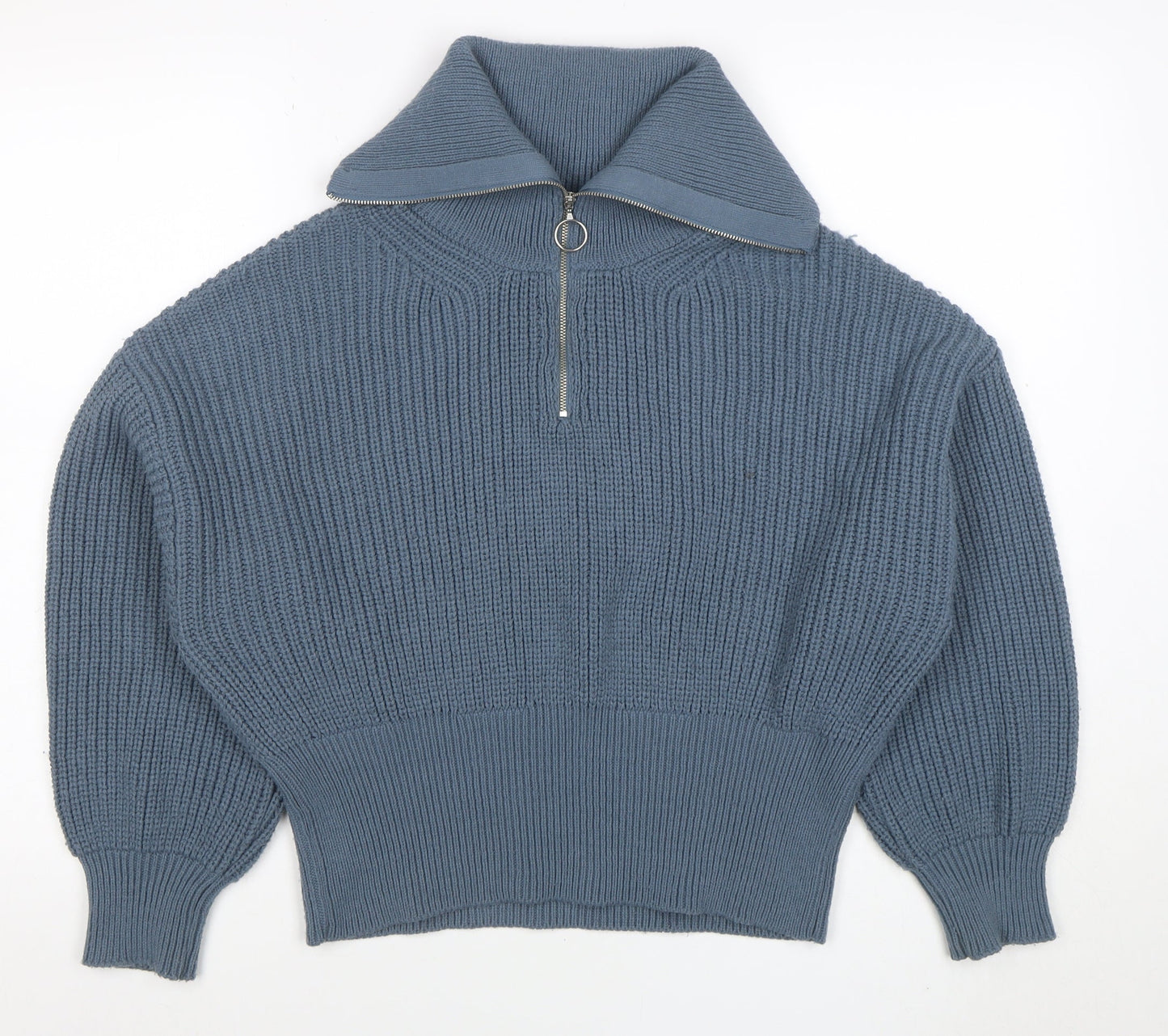 Womens UK Size 10 ASOS Blue Full Zip Jumper