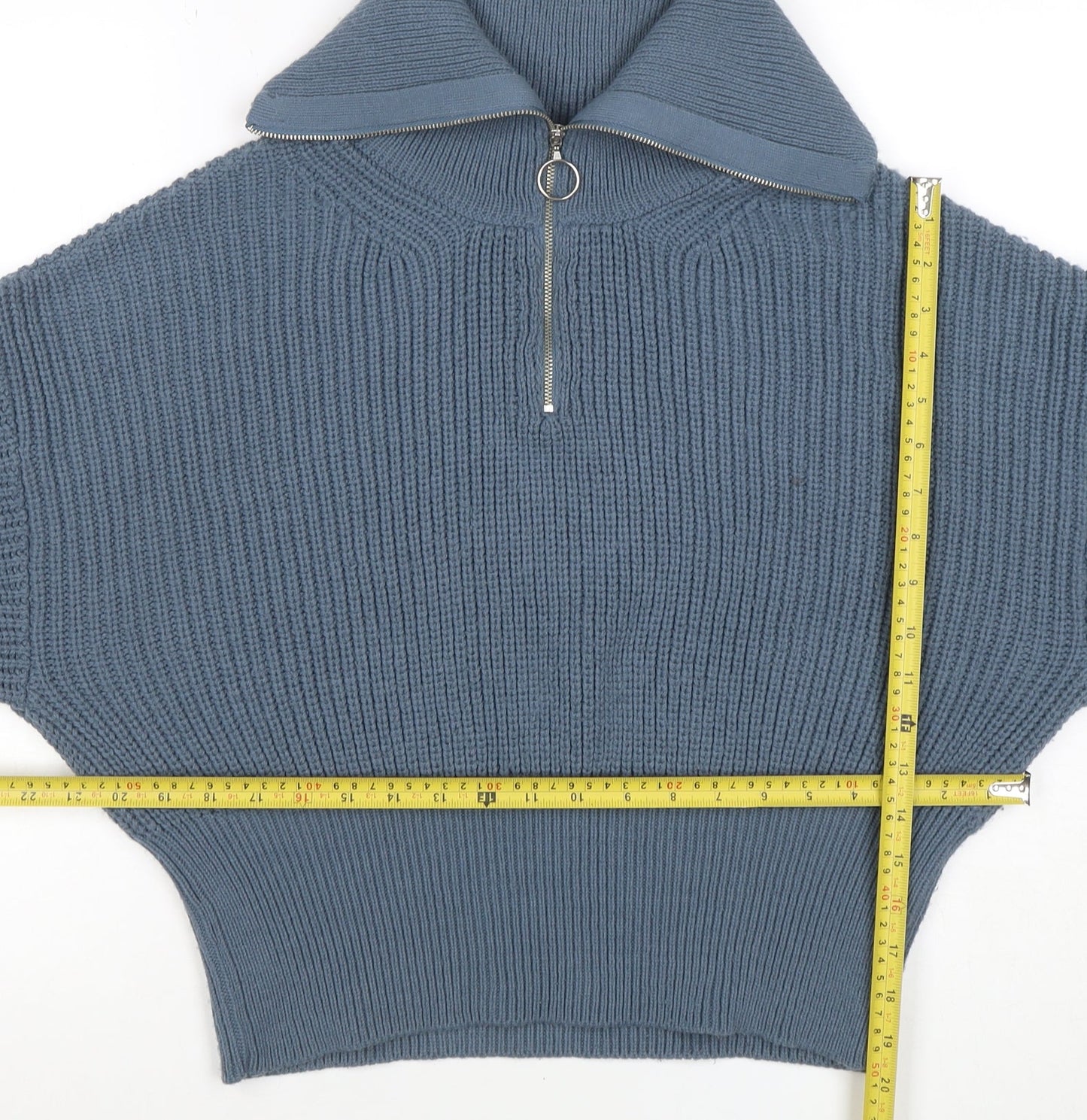 Womens UK Size 10 ASOS Blue Full Zip Jumper
