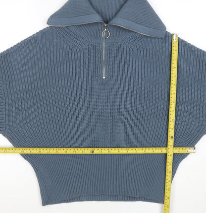 Womens UK Size 10 ASOS Blue Full Zip Jumper