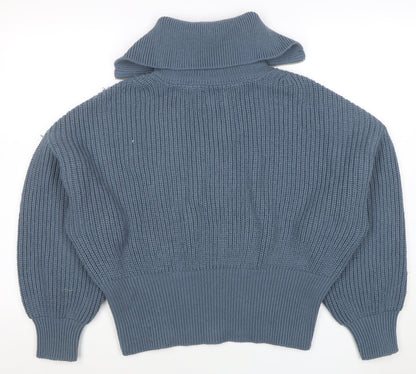 Womens UK Size 10 ASOS Blue Full Zip Jumper