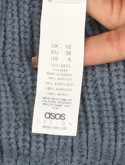 Womens UK Size 10 ASOS Blue Full Zip Jumper