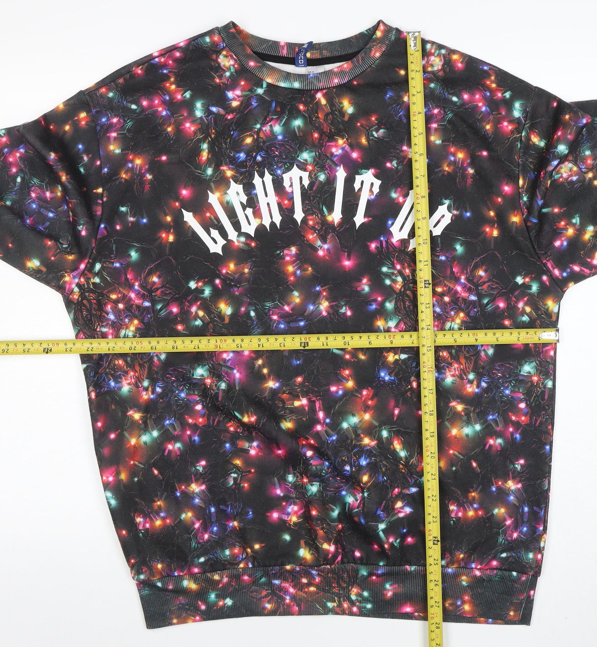 Mens UK Size M H&M Divided Multicoloured Pullover Sweatshirt