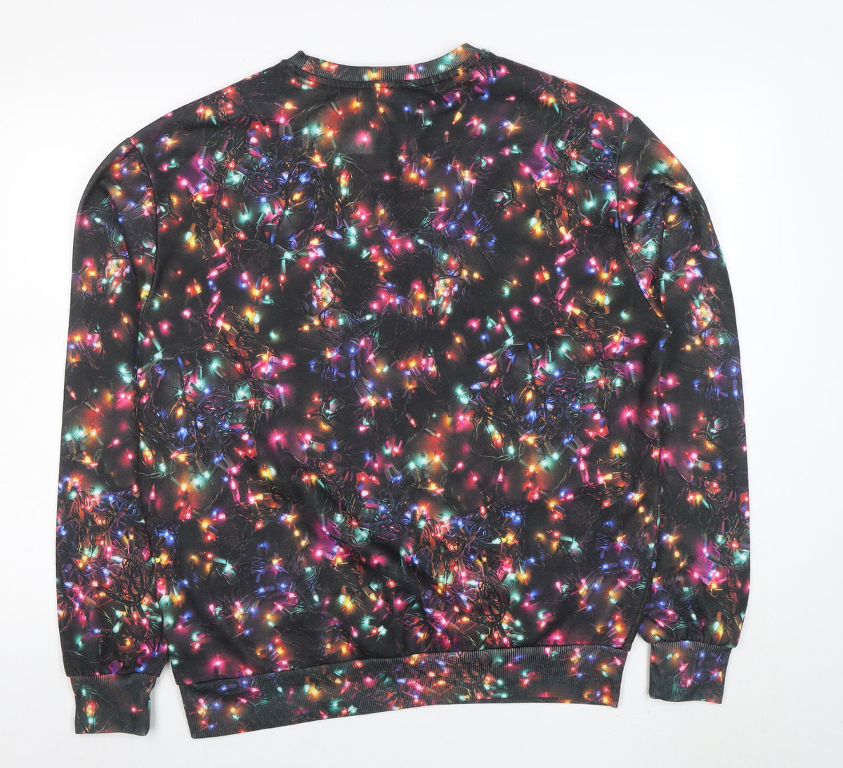 Mens UK Size M H&M Divided Multicoloured Pullover Sweatshirt