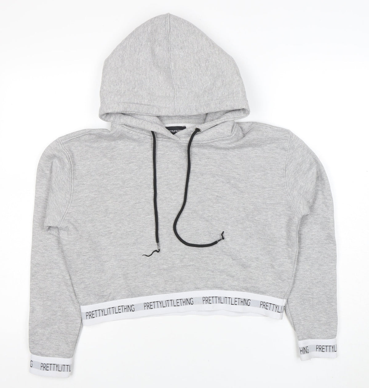 Womens UK Size S PRETTYLITTLETHING Grey Pullover Hoodie