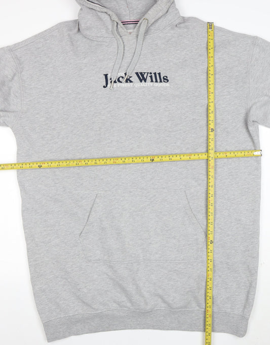 Womens UK Size 12 Jack Wills Grey Pullover Hoodie