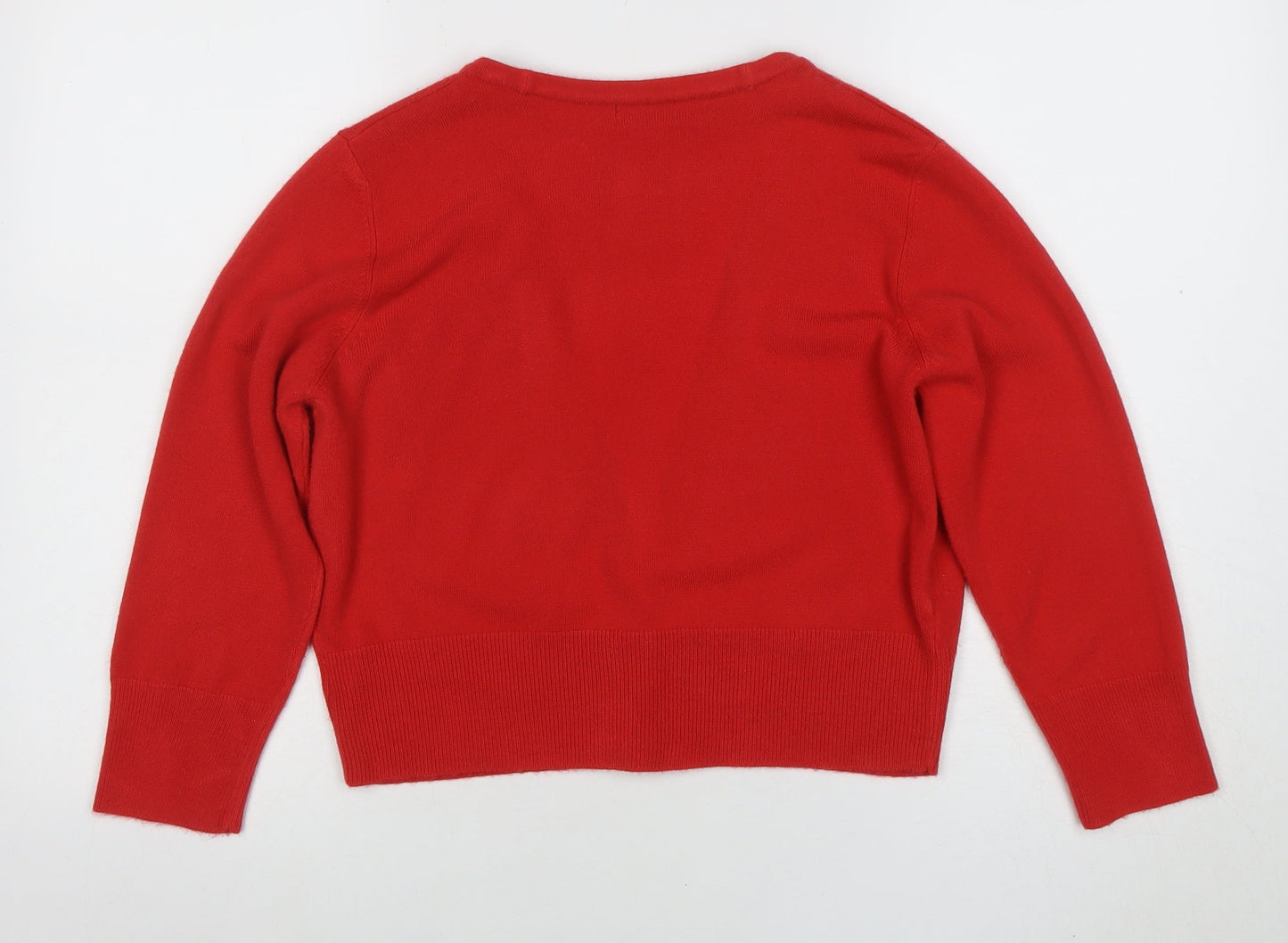 Womens UK Size 16 F&F Red Cardigan Jumper