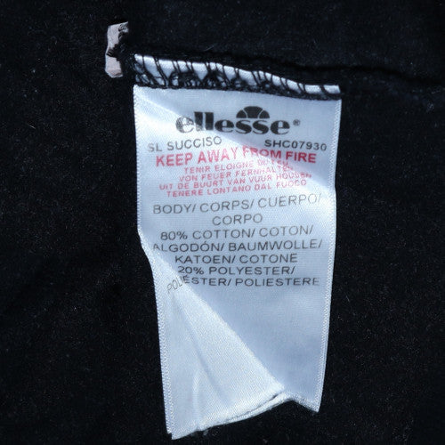 Mens UK Size S ellesse Black Pullover Sweatshirt