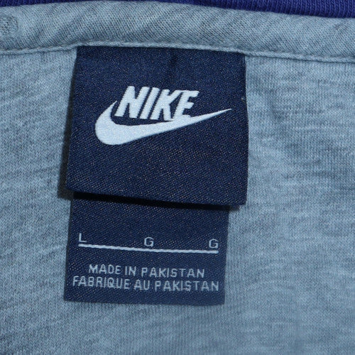 Mens UK Size L Nike Blue Full Zip Hoodie