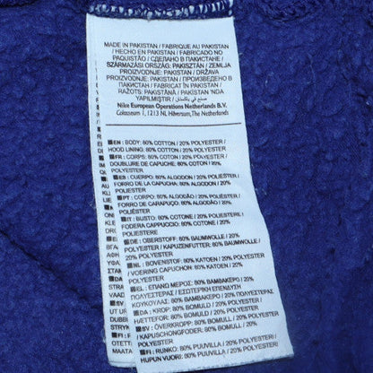Mens UK Size L Nike Blue Full Zip Hoodie