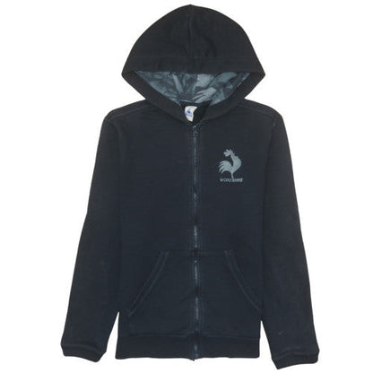 Mens UK Size S le coq sportif Black Full Zip Hoodie
