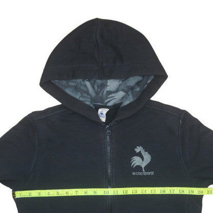 Mens UK Size S le coq sportif Black Full Zip Hoodie