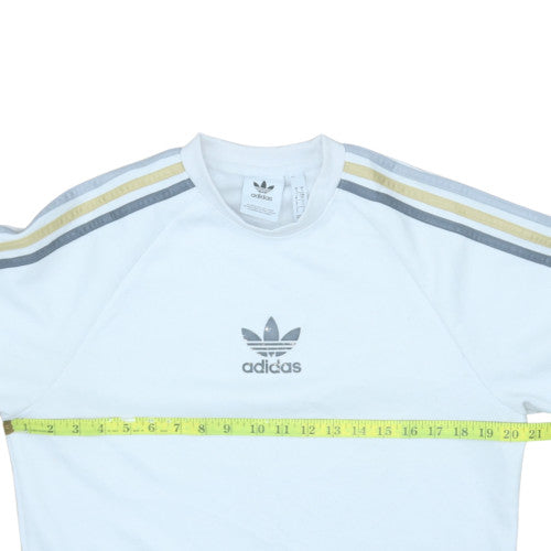 Mens UK Size S adidas White Pullover Sweatshirt