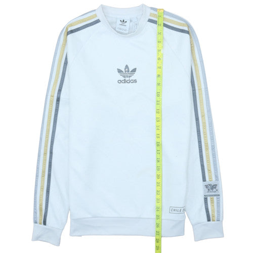 Mens UK Size S adidas White Pullover Sweatshirt