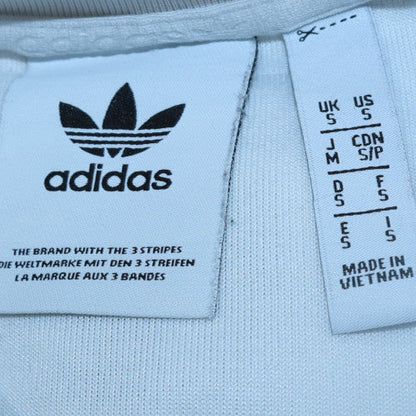 Mens UK Size S adidas White Pullover Sweatshirt