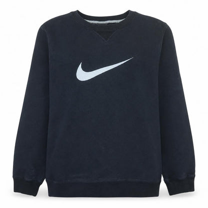 Nike Boys Black Crew Neck Sweatshirt Size 12-13 Years Classic Pullover