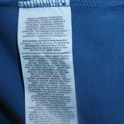 Mens UK Size S Nike Blue Pullover Hoodie