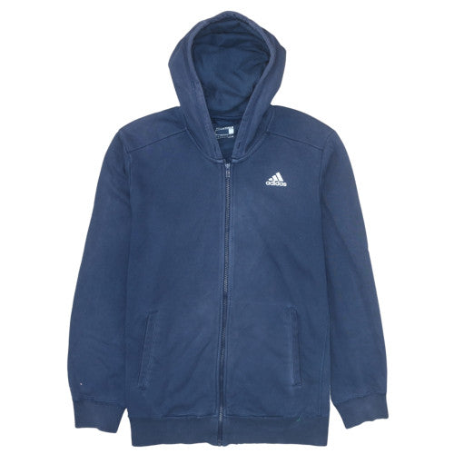 Mens UK Size L adidas Blue Full Zip Hoodie