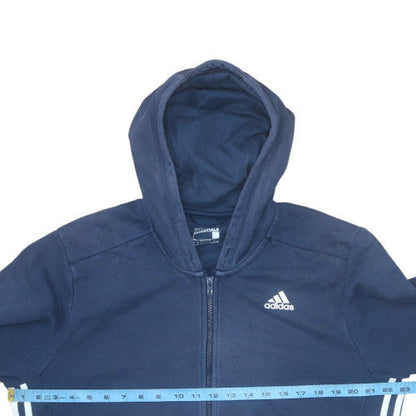Mens UK Size L adidas Blue Full Zip Hoodie