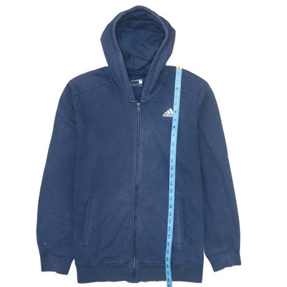 Mens UK Size L adidas Blue Full Zip Hoodie
