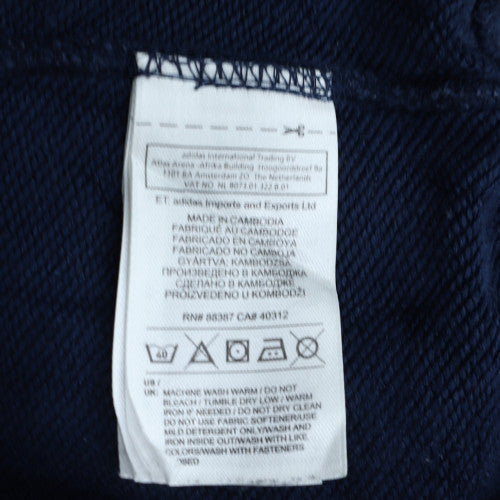 Mens UK Size L adidas Blue Full Zip Hoodie