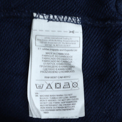 Mens UK Size L adidas Blue Full Zip Hoodie