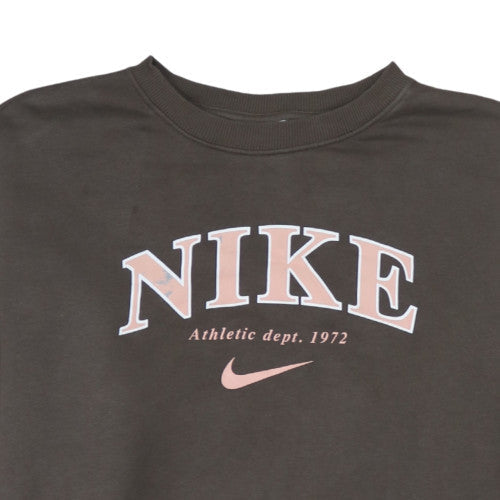 Womens UK Size S Nike Brown Pullover Sweatshirt