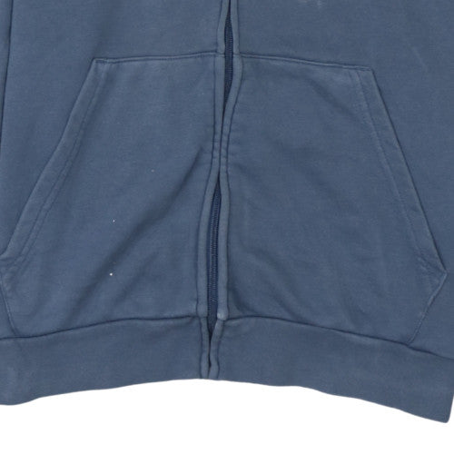 Mens UK Size L adidas Blue Full Zip Hoodie