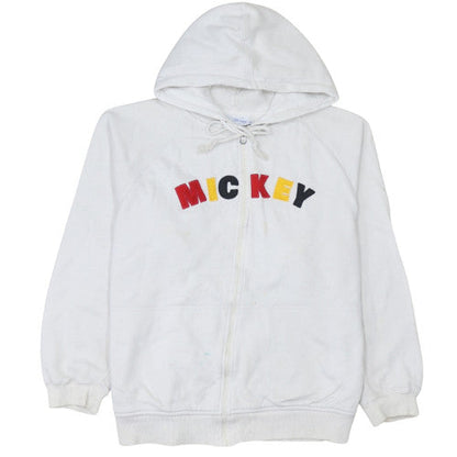 Womens UK Size M Disney White Full Zip Hoodie